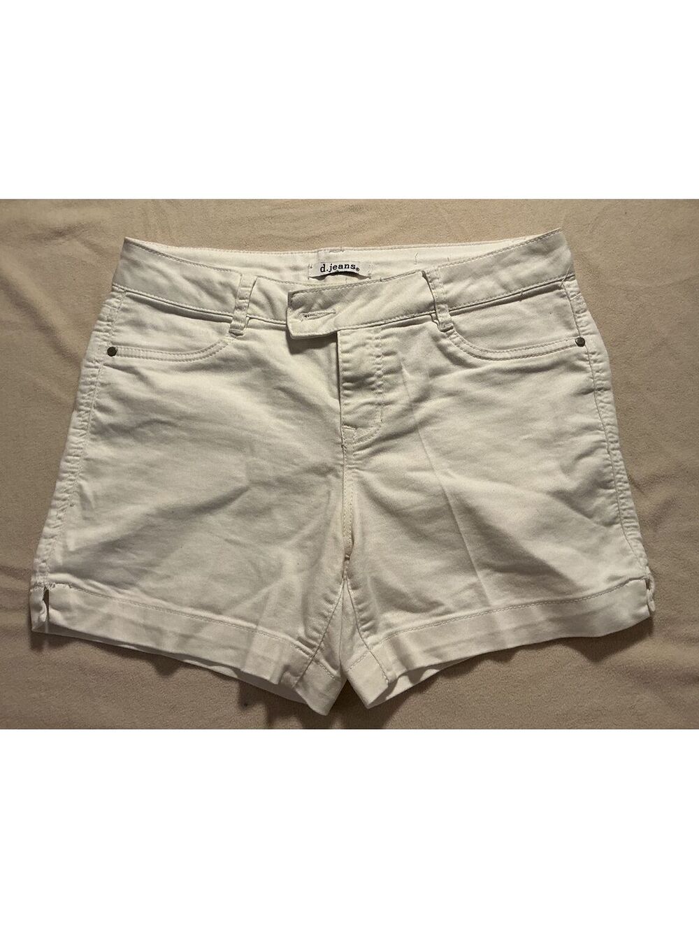 d.jeans White Denim Shorts Size 6